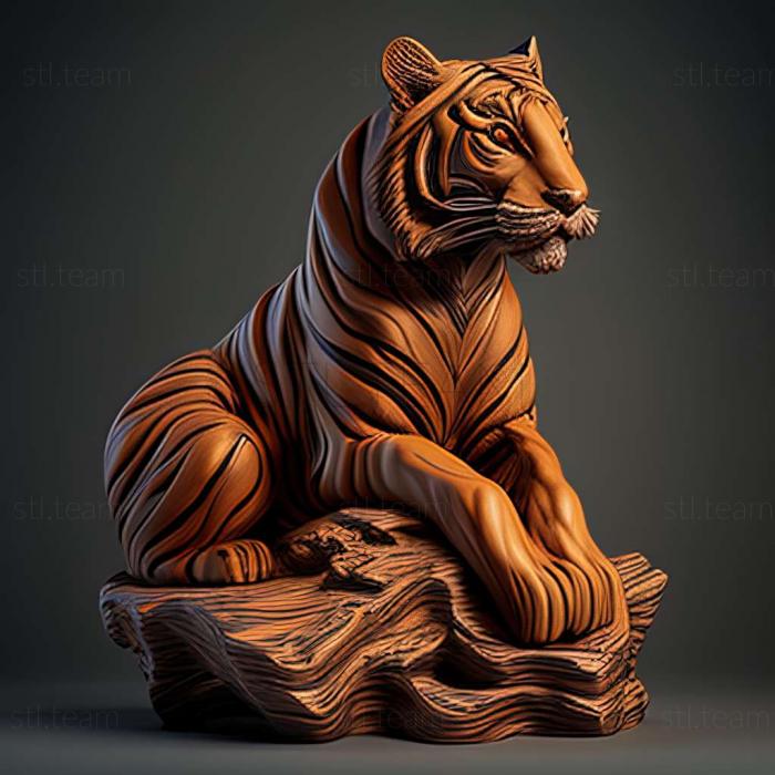 3D модель 3д модель тигра (STL)